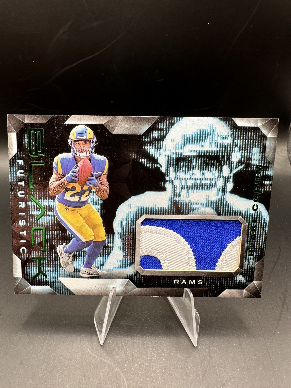 Blake Corum Panini Black Futuristic Relics #FBCM Base