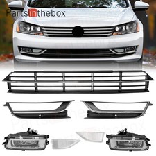 Front Bumper Lower Grille Fog Lights Set For 2012-2015 Volkswagen Vw Passat Front Bumper Lower Grille Fog Lights Set For 2012-2015 Volkswagen Vw Passat