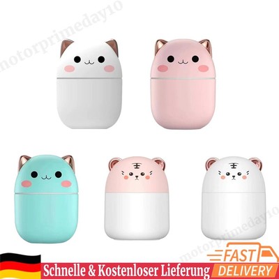 250ml Cute Cartoon Humidifier with Night Light Mini Mist Maker for Home Car Use