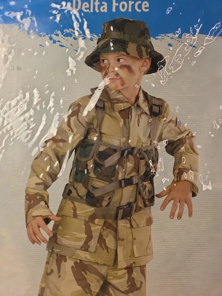 Fun World Delta Force Costume Halloween Camo Military Child Medium 8-10 No Vest - Image 2 of 4