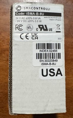 iSMA-B-8U I/O Module   8 Universal Inputs (Modbus RTU / BACnet MSTP)
