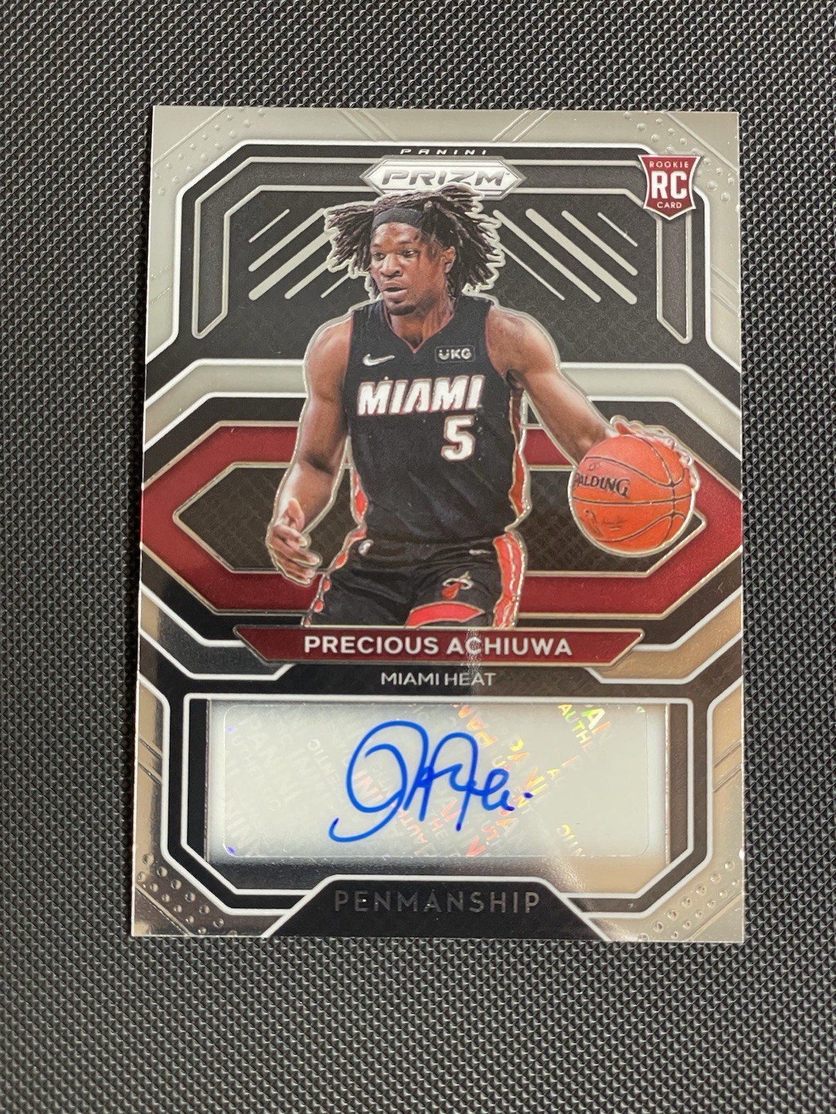 2020-21 Panini Prizm Rookie Penmanship #12 Precious Achiuwa Auto RC