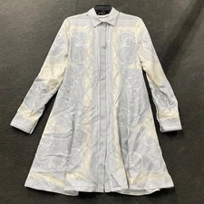 VERSACE La Coupe Des Dieux Silk Midi Shirt Dress Women's Size 45/US 6