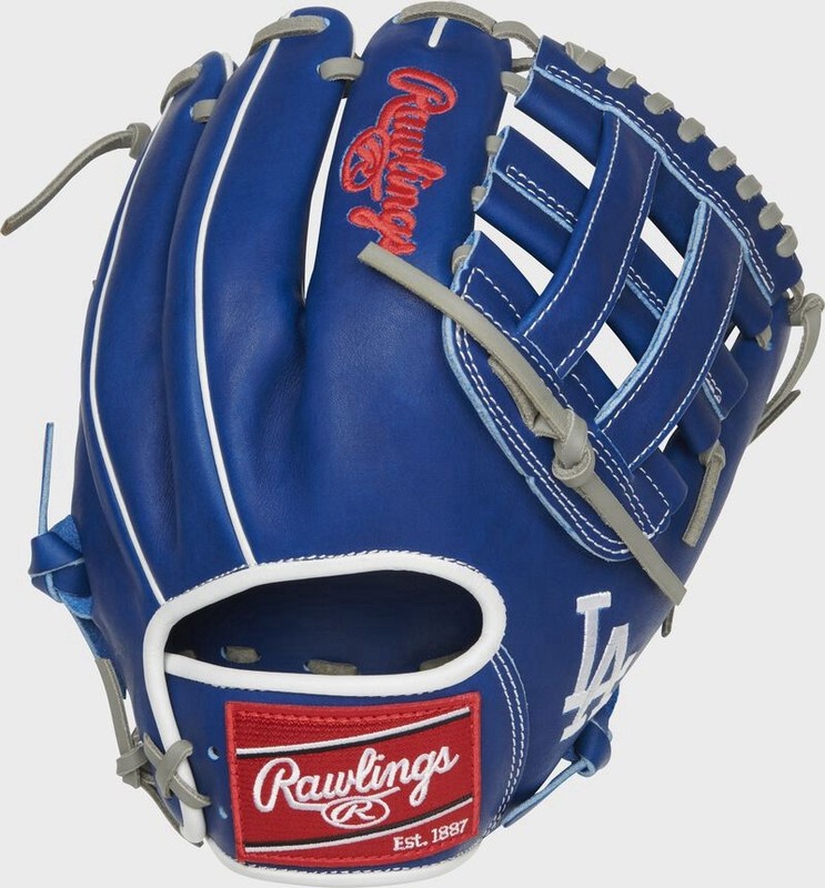 Rawlings Heart Of The Hide Baseball Glove Los Angeles Dodgers Blue RHT 11.5"