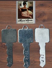 Vintage Playboy Club Keys (3) J42 BL19091 LA4004 + Signed Card 