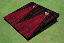 University Of Arkansas Maroon and Black Matching Wood Look Triangle Cornhole Boa
