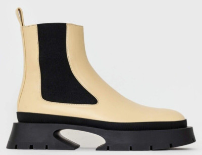 JIL SANDER Tac Tray Sculptural Lug-Sole Ankle Boots (41 EU; 8 US) Reg $1,095 NWB