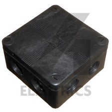 IP66 Black Weatherproof Outdoor  External Junction Box Complete With Connector 