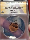 U.S. 1 Cent Error Coin - 70% Off Center ANAC MS 60 Details! $300+ Value!