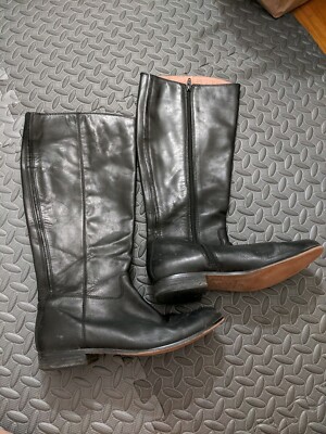 Corso Como Womens Size 9 M Black Leather Knee High Riding Boots