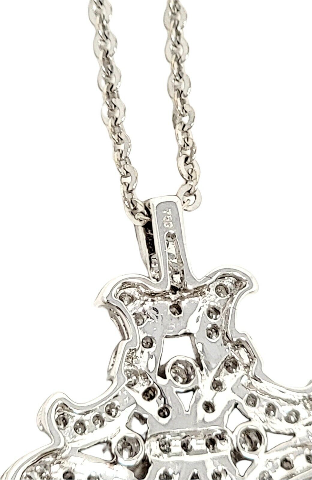 Necklace Diamond Chandelier Pendant .85 CTW 18K a… - image 6