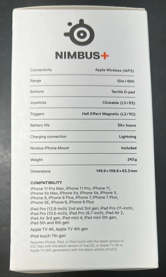 SteelSeries - Nimbus+ Wireless Gaming Controller for Apple iOS, iPadOS, tvOS ... - Image 4 of 4