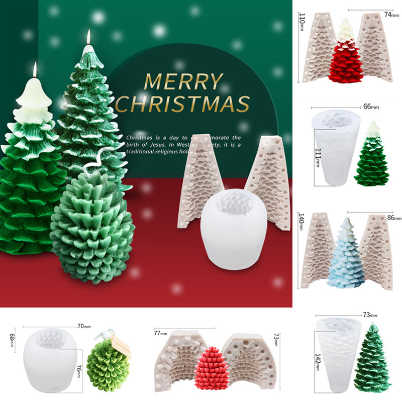 3d Christmas Tree Cake Mould Silicone Cookie Chocolate Baking Mold For Sale Ebay