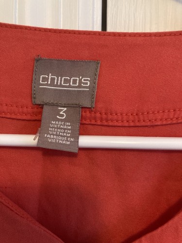 Chico's Womens lightweight zip up jacket size 3 - button sleeves - drawstring - Picture 3 of 4