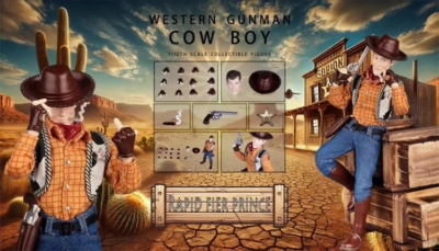 JMToys JM002 1/12 Western Gunman Cowboy Action Figure 6''Male