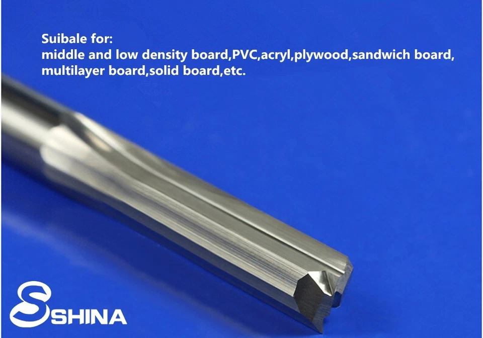 5x 6mm 1/4" Double Flute Straight Slot CNC Router Bits Tungsten Carbide 6*22mm - Image 3 of 4