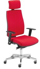 Sedia da Ufficio Ergonomica di Lusso, 100% Vera Pelle, Nera. Vedi Descrizione Completa