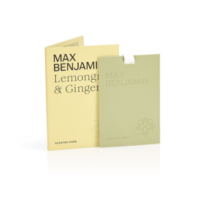 Max Benjamin Scented Cards,Duftkarte,Carte Parfumée, Lemongrass & Ginger
