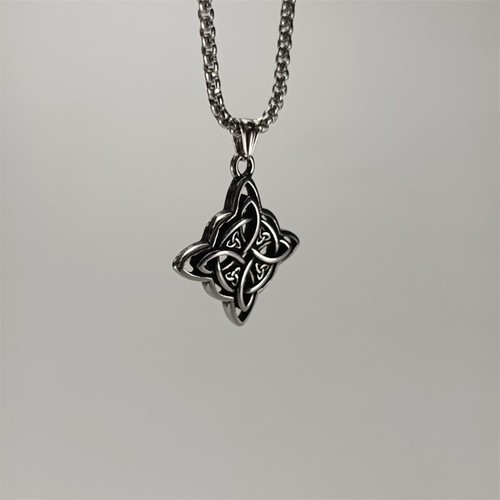 Retro Celtic Knot Necklace Religious Jewelry Pendant Necklace Celtic Knot Shaped - Picture 7 of 9