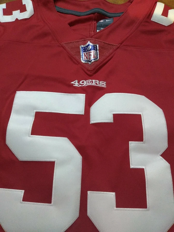 Camiseta deportiva Nike Game NaVorro Bowman 53 San Francisco 49ers roja para mujer talla M Foto 4 de 4