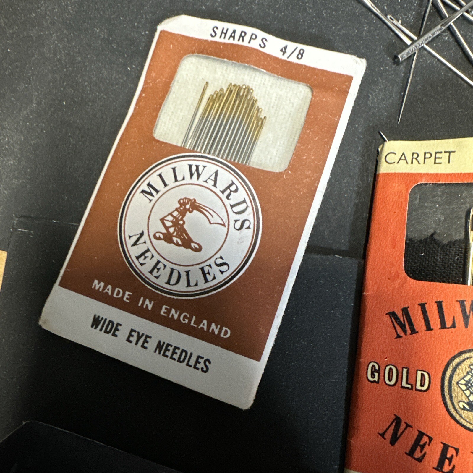 Vintage Tin Of Antique Sewing Needle Packets with Needles Collectibles