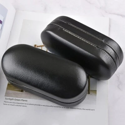 Two Sets Leather Glasses Case Double Interlayer Mirror Box Eyewear Case