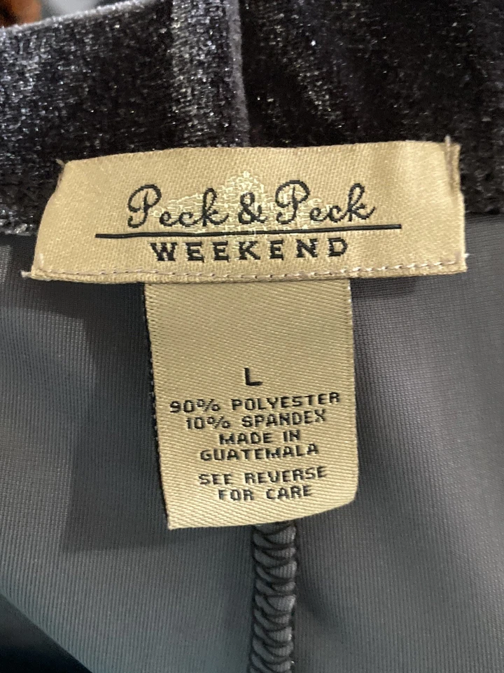 New Peck & Peck Women's Large Velvet Stretch Pants & tank Set Brown j364 - Image 3 of 4