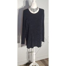 VINTAGE IMPRESSIONS TUNIC COLOR BLACK LONG SL...
