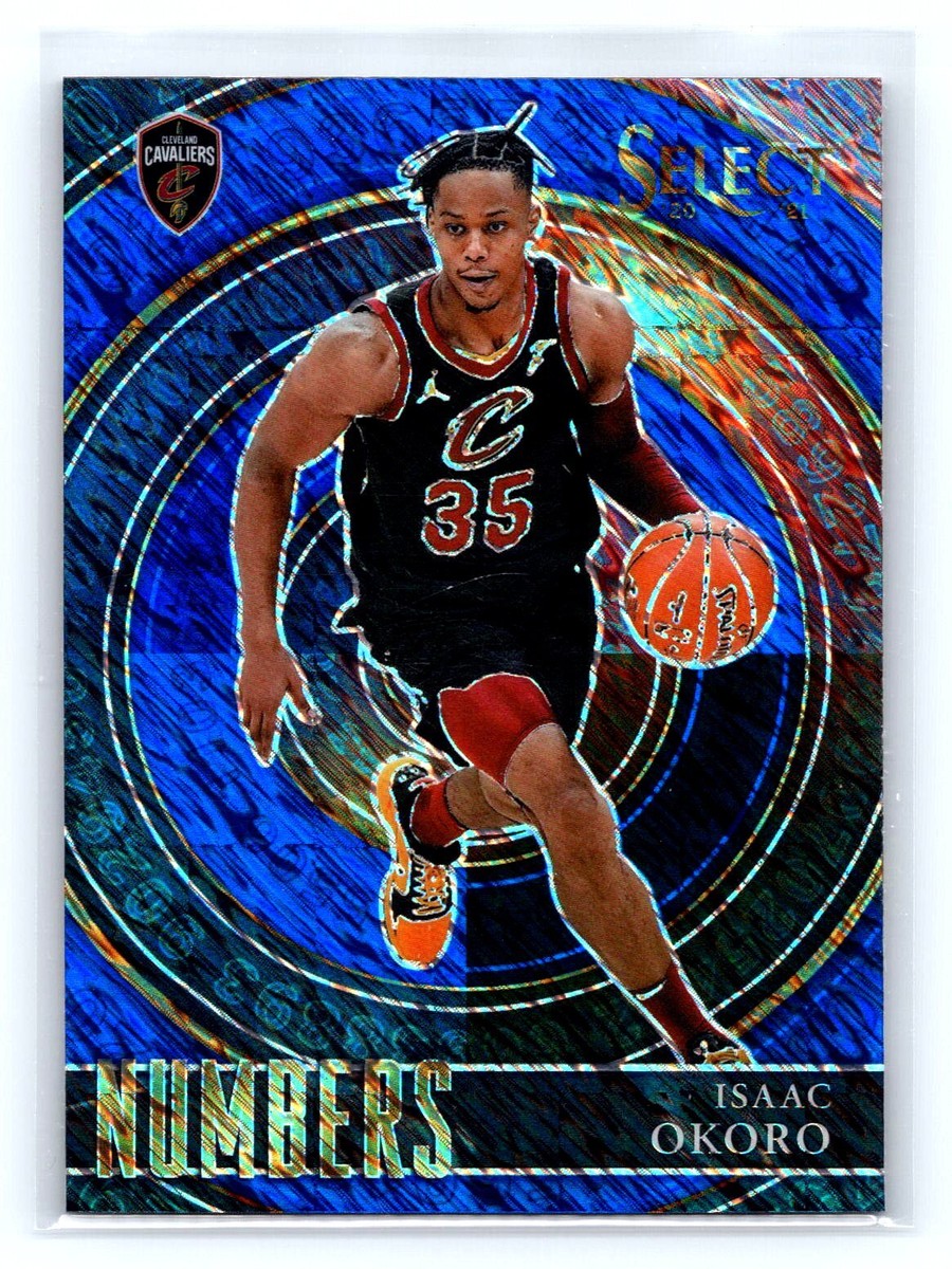 2021 Panini Select #25 Isaac Okoro Blue Shimmer Numbers Cavs | eBay