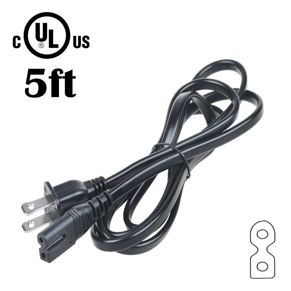 UL 5ft AC Power Cord For Bose SoundTouch 30 Wireless Music System