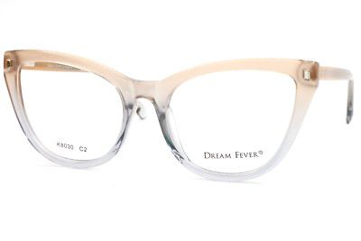 Dream Fever K8030 Brown Fade Gray Acetate Fashion Designer Italy Eyeglasses 52mm
