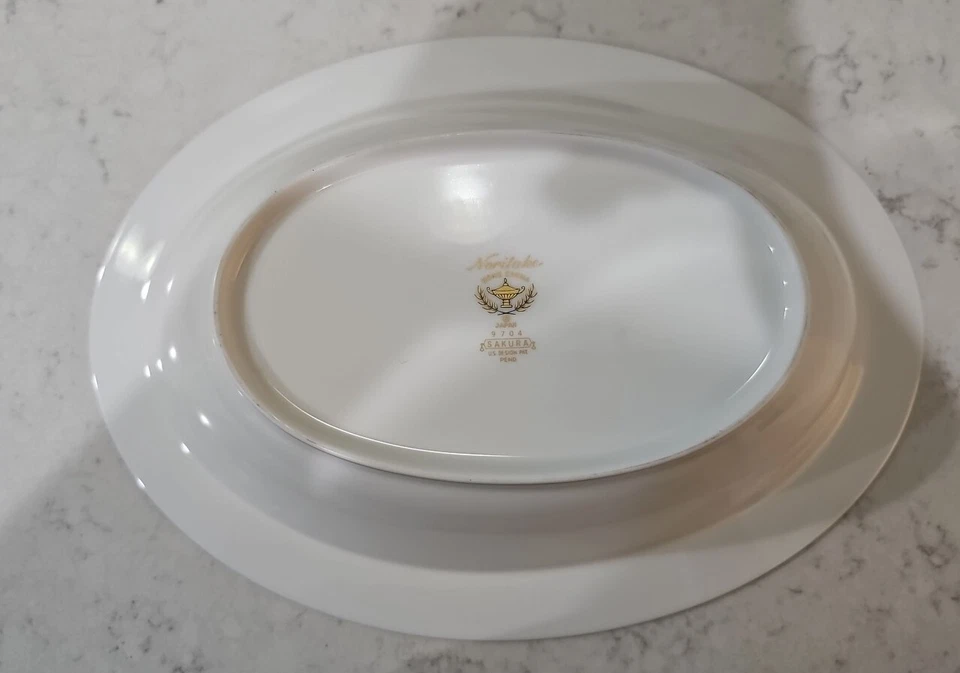 Noritake SAKURA OVAL Shaped Serving Dishes Bone China 9704 Excellent - Image 3 of 4