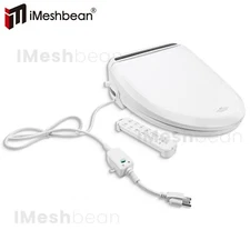 Electric Bidet Toilet Seat Smart Heated Bidet With Warm Water Warm Air Drying US