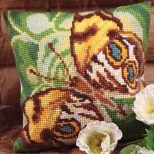 COLLECTION D'ART- Mystere Butterfly Pillow Yarn Kit, New