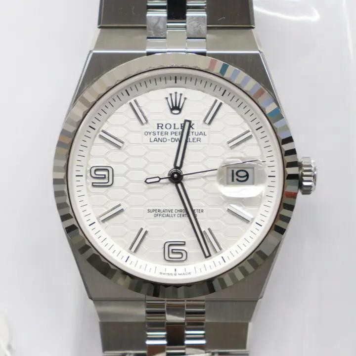 New Rolex Land-Dweller 40 127334 Steel White Dial Men Automatic Watch 2025 B&P