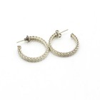 Tiffany & Co. Sterling Somerset Mesh Pearl Hoop Ring Earring Lot of 4 #S4537-3 — photo 5