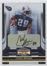 2006 Donruss Gridiron Gear Gold Signatures 11/25 Chris Brown #98 Auto 0b2