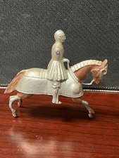 Vintage 2 1/2Inch Lead Figure Knight on Top of Armored Horse w/NO Lance 13