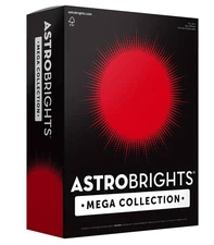 Astrobrights Mega Collection Color Cardstock Ultra Red 320 Sheets 8.5 x 11 New