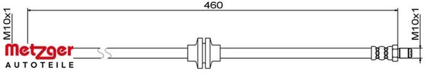 Metzger 4111833 Bremsschlauch FüR Renault-image