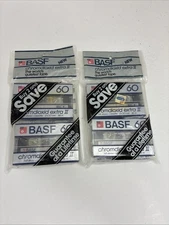 BASF CR-E II Chromdioxid Extra II 60 Min CrO2 Cassette High Bias (4) Tapes