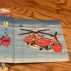 LEGO City 7206 Fire Helicopter 100% Complete 