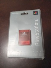 Sony Playstation PSOne Playstation 2 Crimson Red Memory Card SCPH-1020