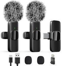 Professional Wireless Lavalier Lapel Microphone for iPhone, iPad, Mini Video...