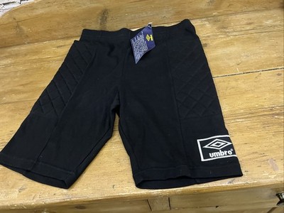 Vintage 1990s Umbro Goalkeeper Shorts Black Padded Mens 38  BNWT Pro Training OG