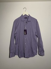 Ralph Lauren Purple Label Men  s Dress Shirt Purple Sz 17 Made In Italy NWT 395
