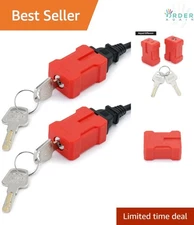 Electrical Cord Lockout Device Plastic Keyed Different Safety Lock 2 Pack