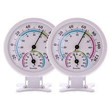 Mini Indoor Thermometer Hygrometer Analog 2 in 1 Temperature Humidity Monitor...