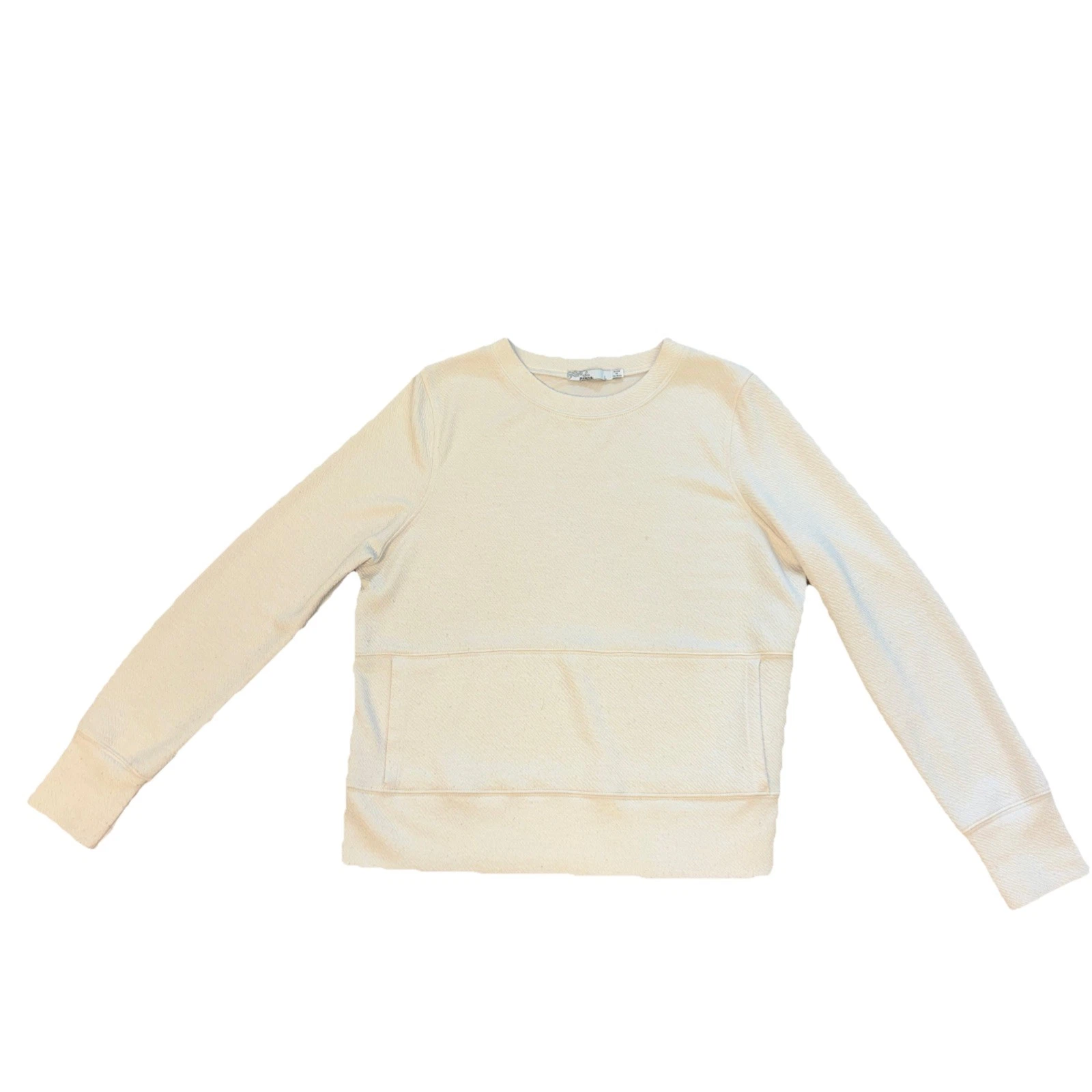 PRANA Sunrise Sweatshirt Cream Ivory Women’s Sz Large Gorpcore Pilates Outdoors