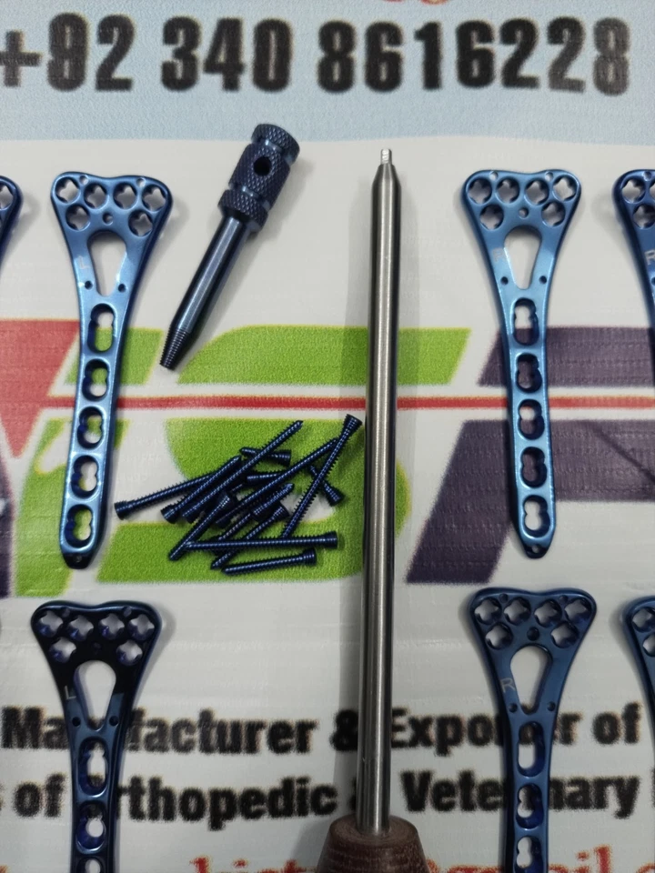 Distal Radius Volar Plates Right & Left 3 To 5 Holes With LCP Screws 110 Pcs TT - Image 3 of 4